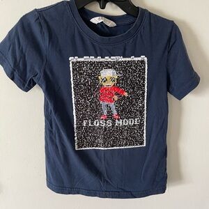Kids Navy Blue Graphic T-Shirt